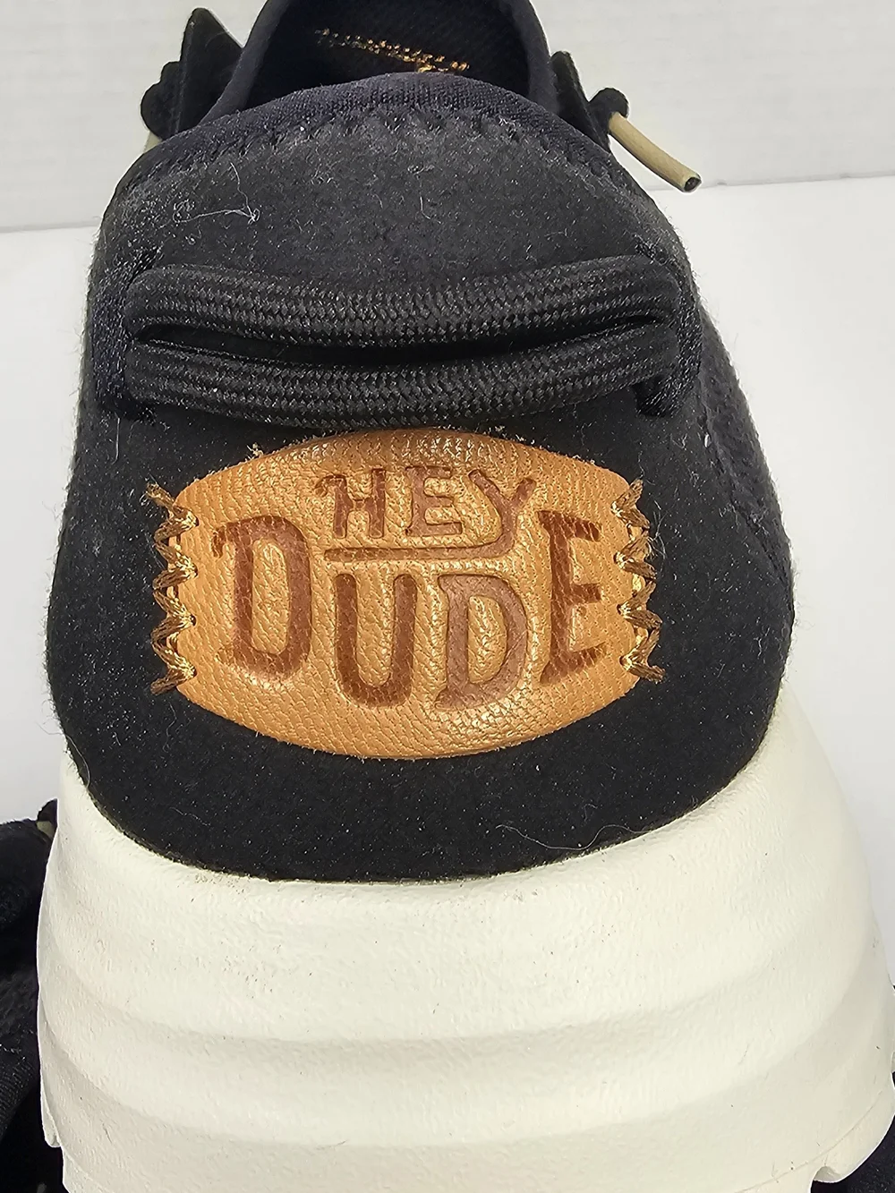 Hey Dude Women's size 7 Shoes Sirocco W Neutrals Black Slip on Sneakers